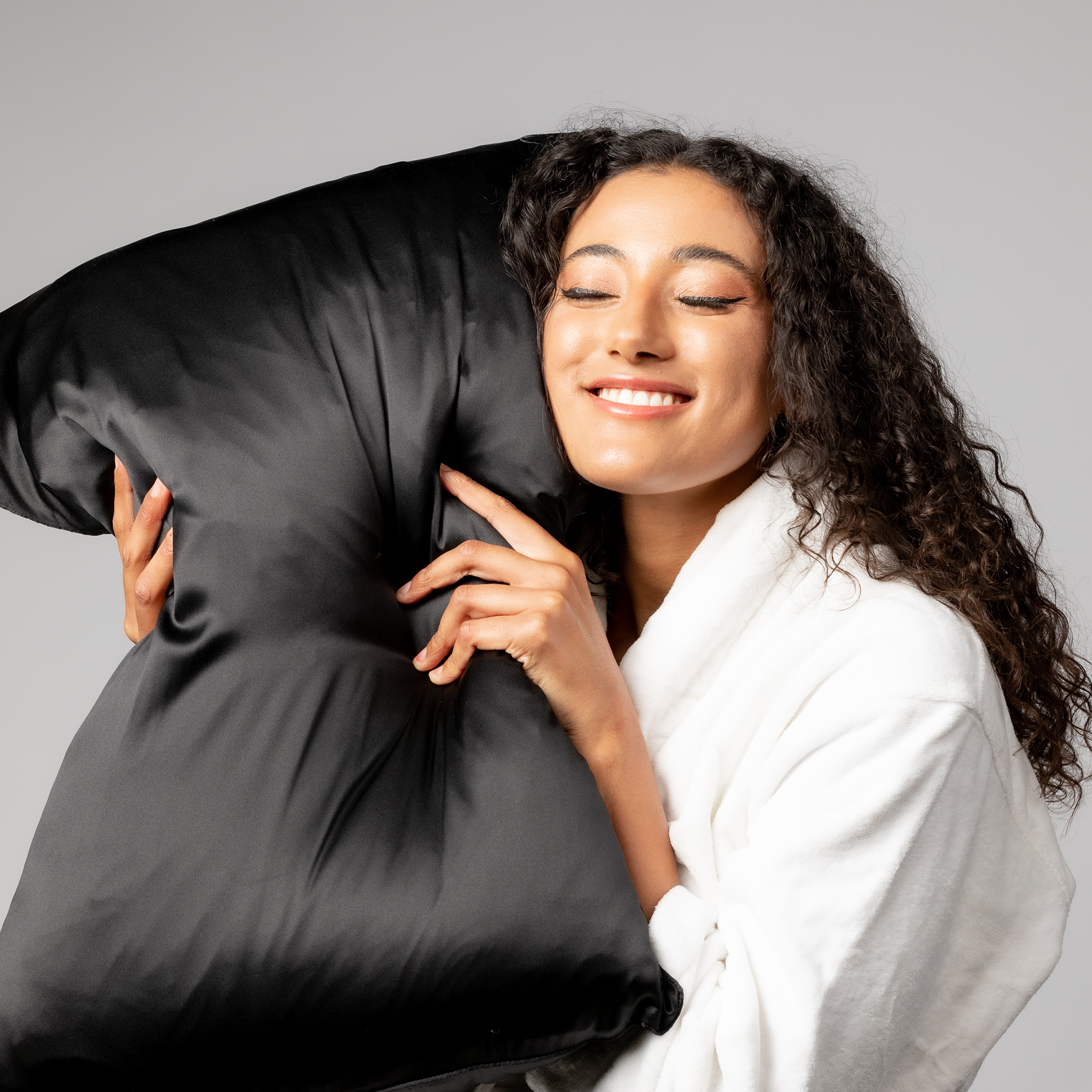 Black ‘Sleepy Head’ Pillowcase aka NO MORE BED HEAD - hairCapsule AU