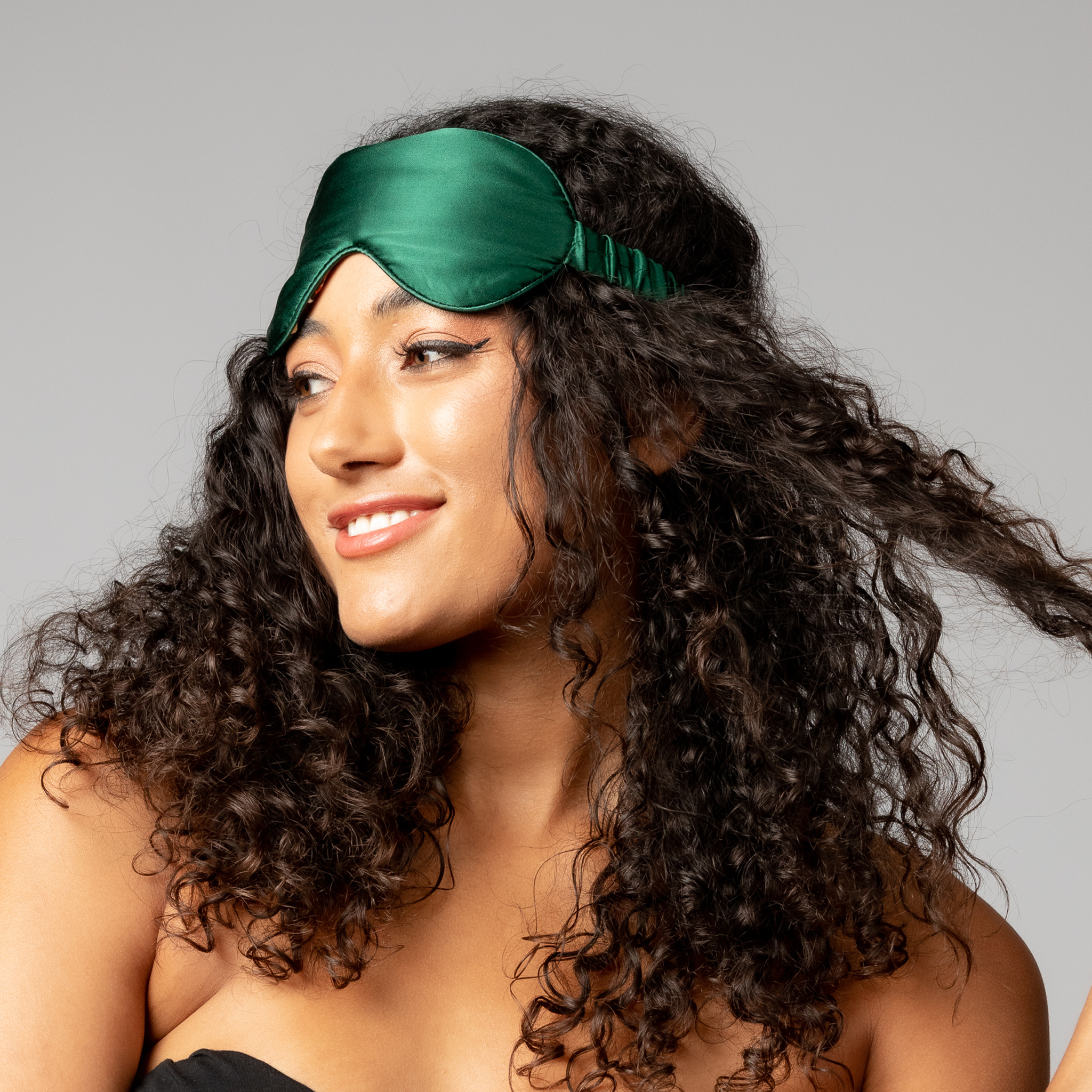 SILK EYE MASK - GREEN - WILD JUNGLE