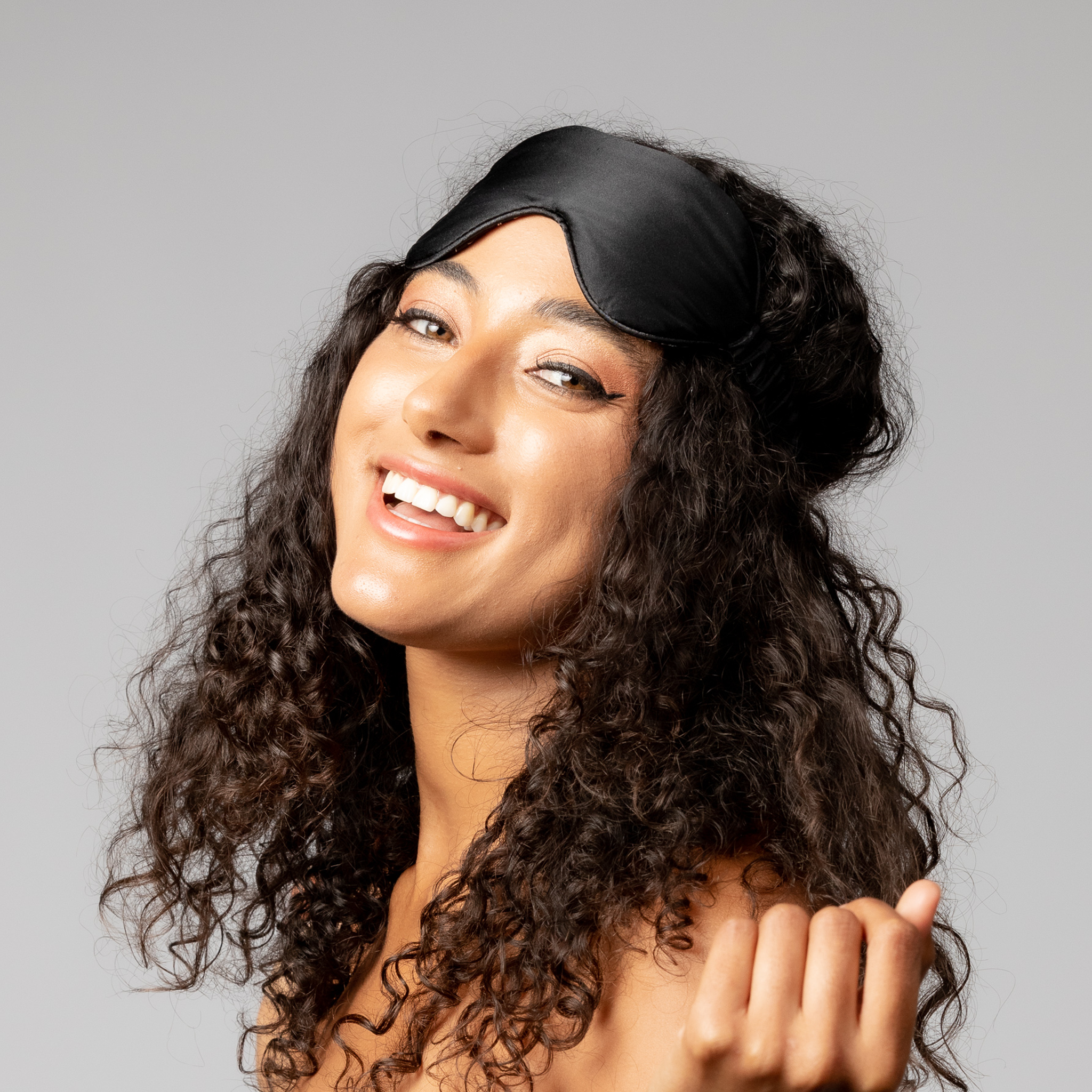 SILK EYE MASK - BLACK - I&