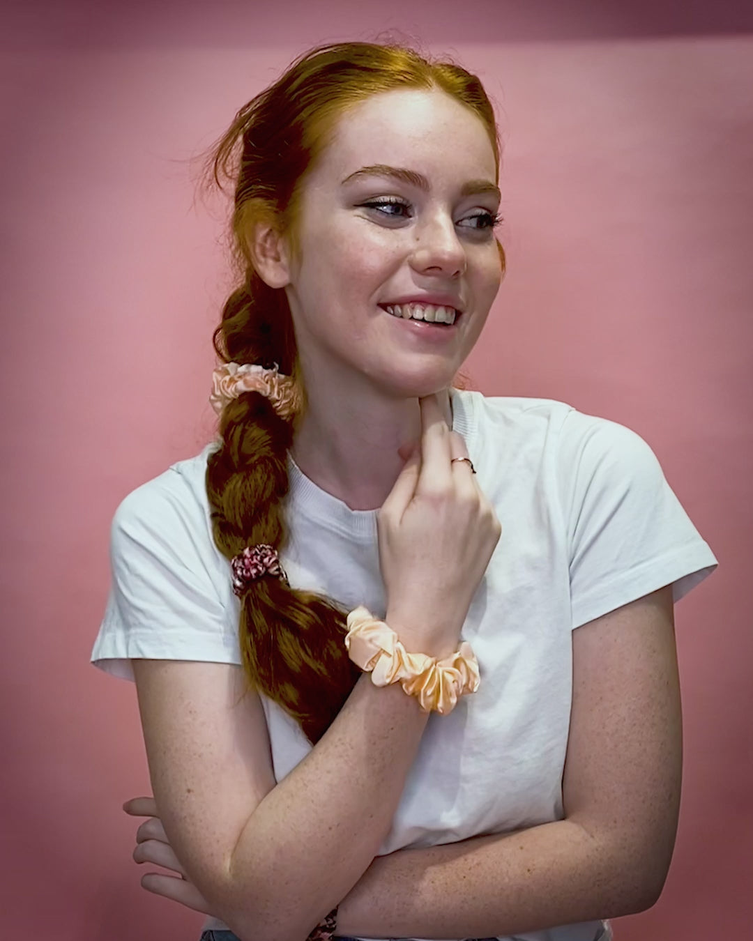 SILK SCRUNCHIES - 2-PACK - PINKY PANTHER
