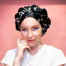 Load image into Gallery viewer, Blossom Tree ‘Silk CAPsule’ Reversible Hair Cap
