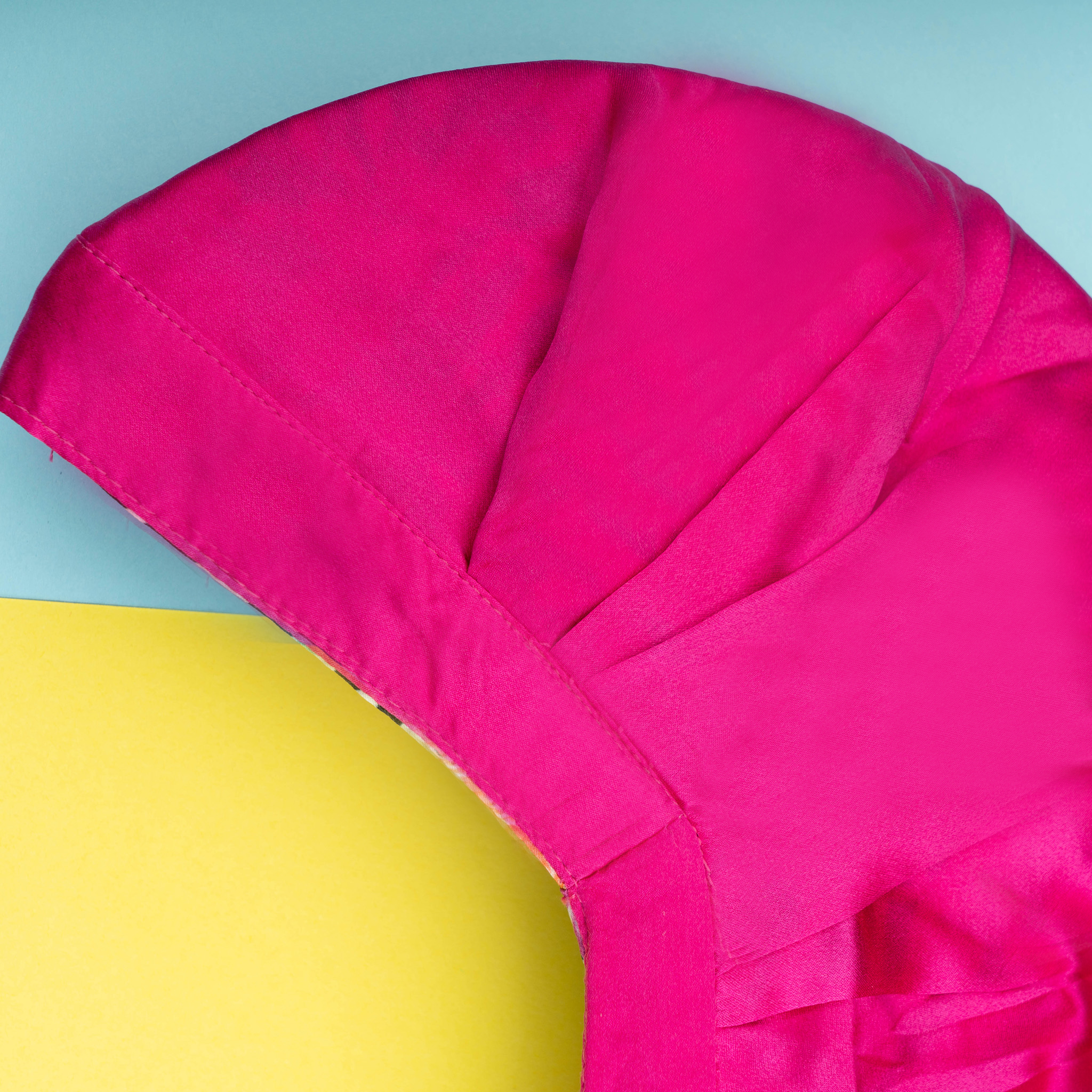 SILK BONNET - FUCHSIA PINK - REVERSIBLE HAIR CAP- ZEBRA WILD