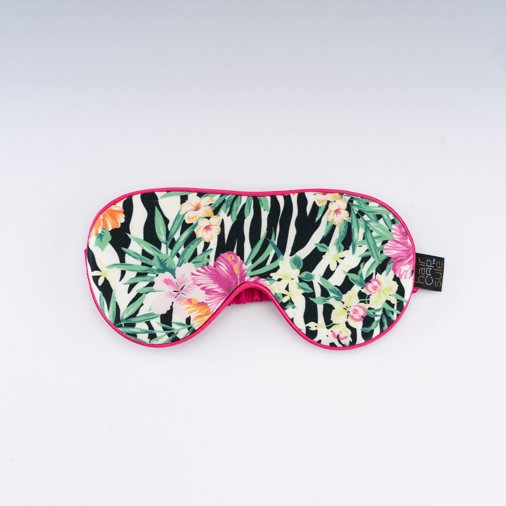 SILK EYE MASK - FUCHSIA PINK - ZEBRA WILD