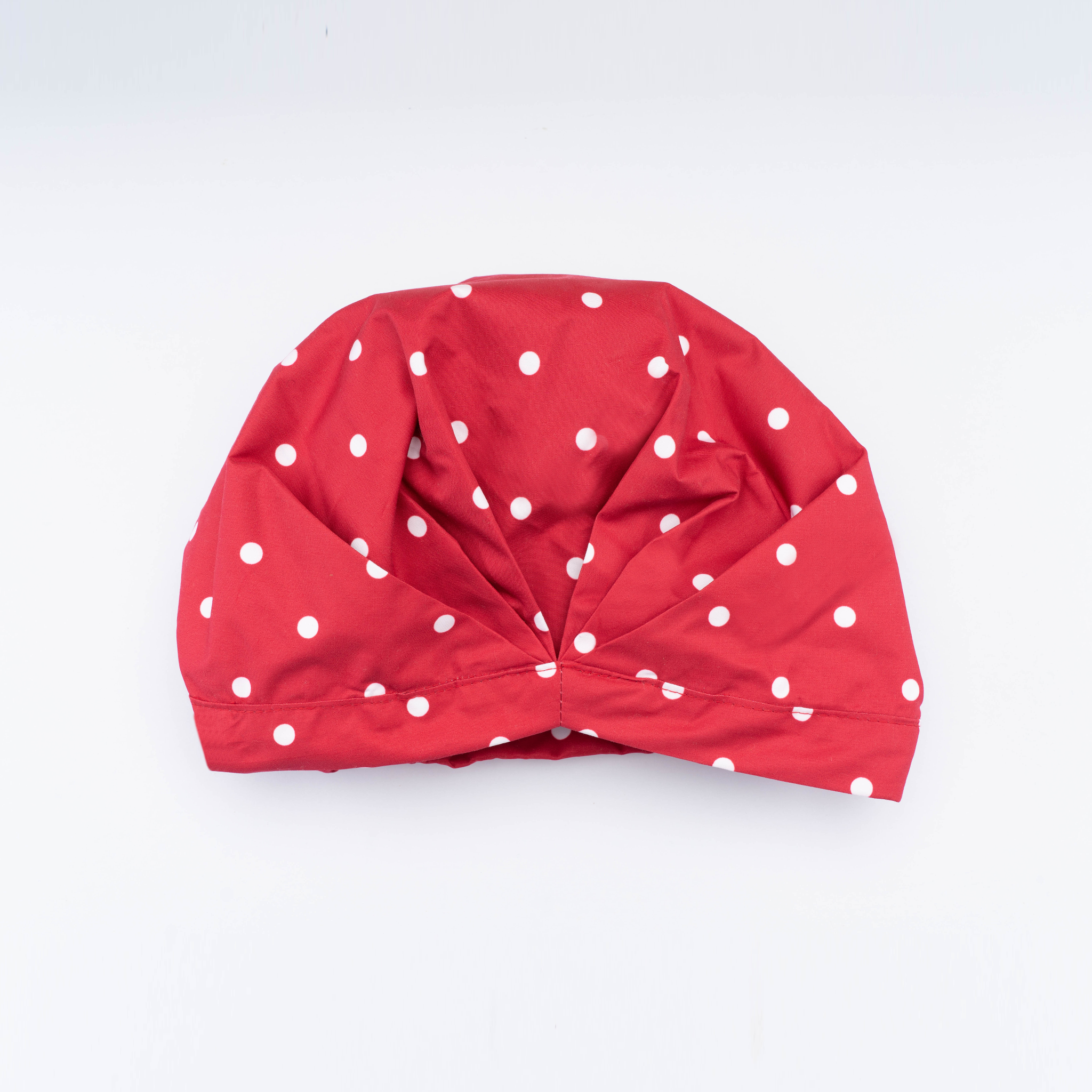 SHOWER CAP - SPOTTED AROUND RED