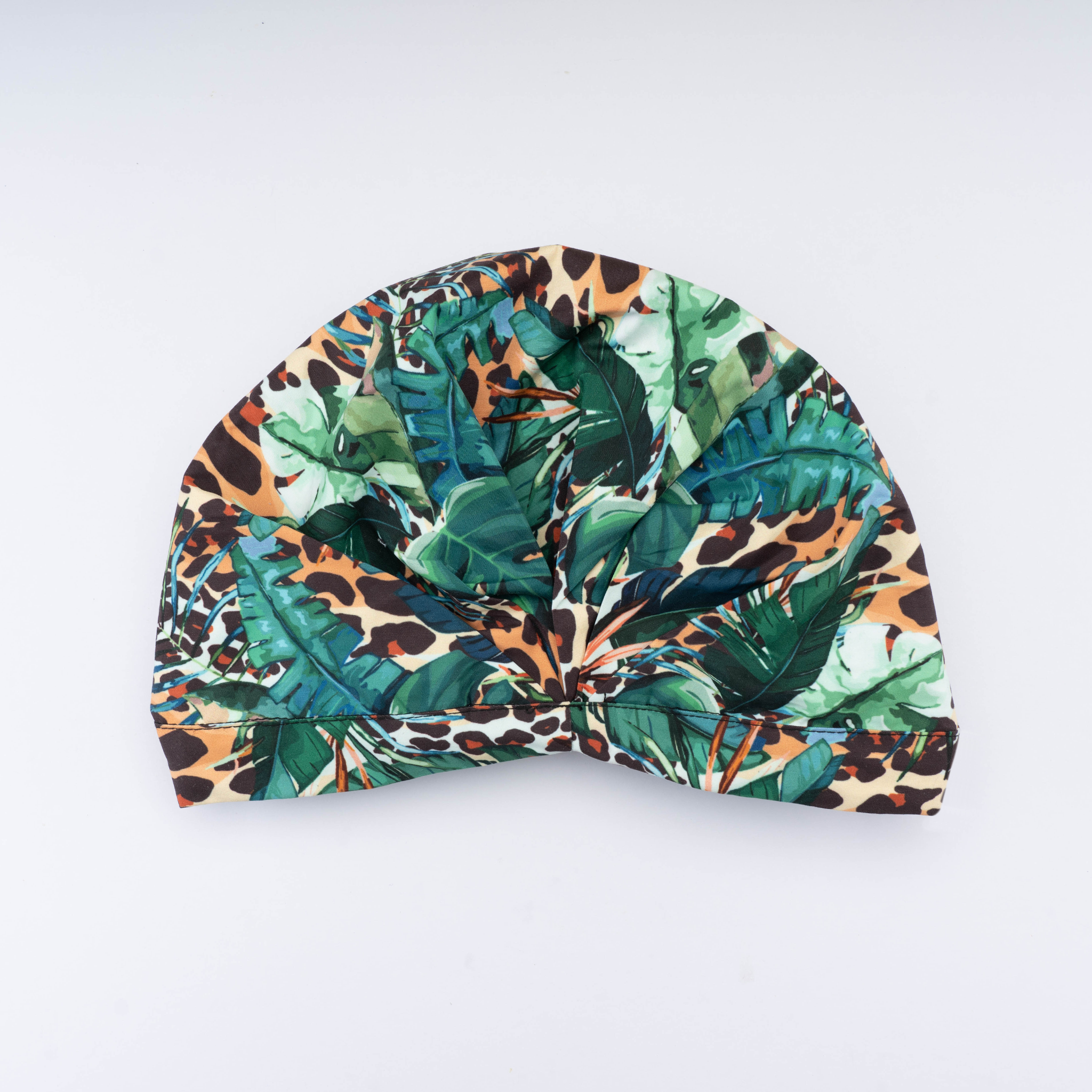 SHOWER CAP - WILD JUNGLE GREEN