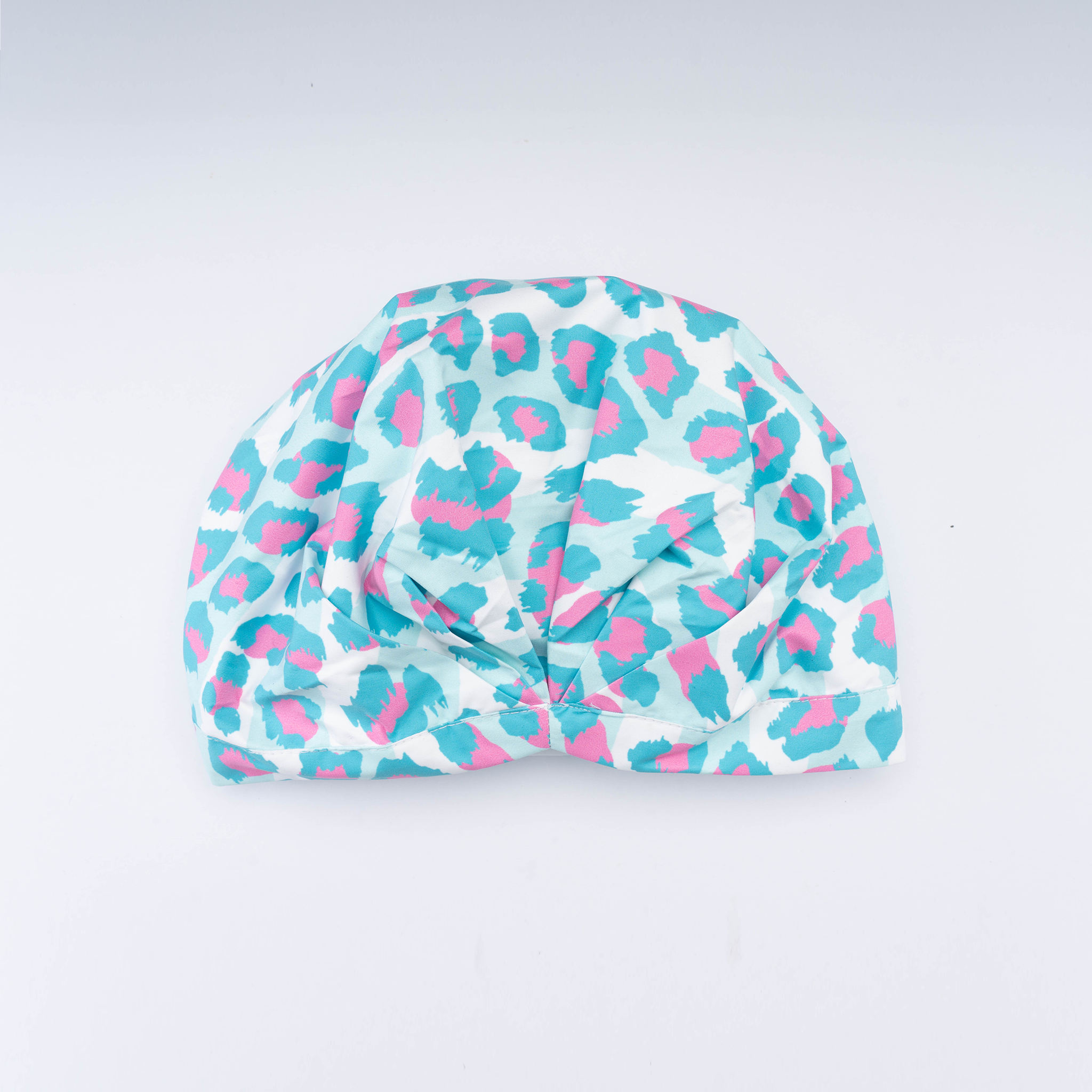 SHOWER CAP - SKY LEOPARD AQUA