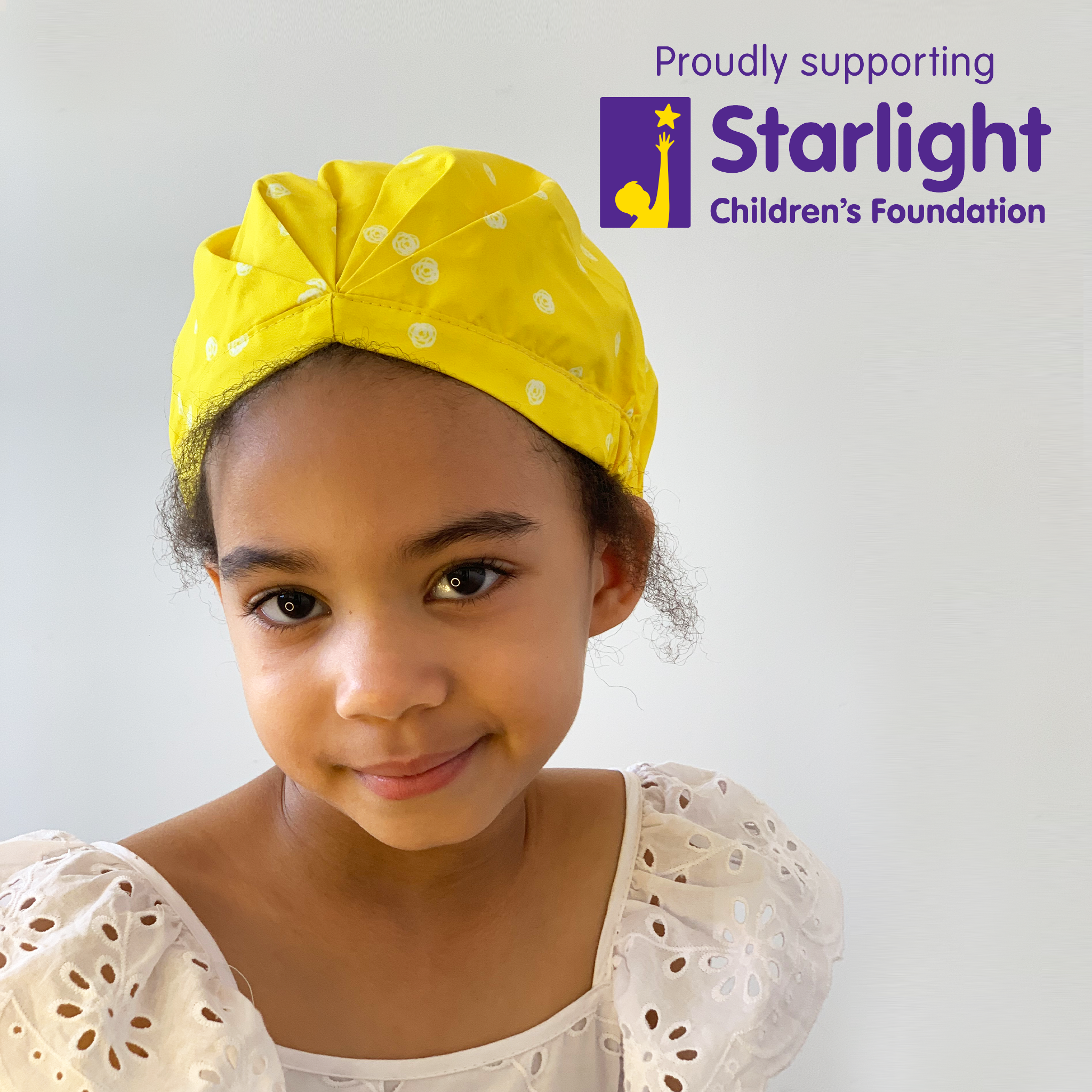KIDS SHOWER CAP - DOTTY OR SPOTTY YELLOW