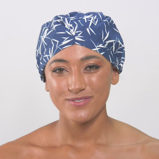 Blue Bamboo ‘Shower CAPsule’ aka THE ‘SHIC’ SHOWER CAP - hairCAPsule™ AU
