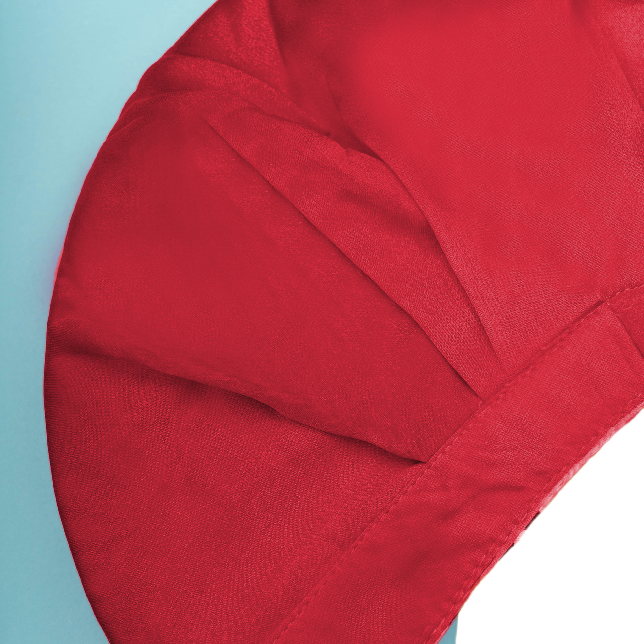 SILK BONNET - RED - REVERSIBLE HAIR CAP - SPOTTED AROUND
