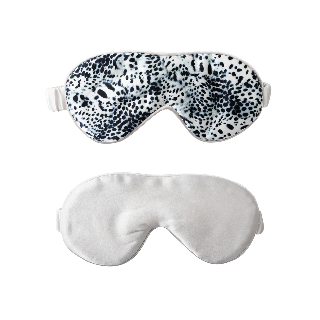 NEW! Snow Leopard ‘Silky Eyes’ Reversible Eye Mask aka ‘THERE ARE 2 SIDES TO EVERY STORY’