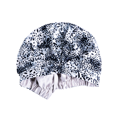 NEW! Snow Leopard ‘Silk CAPsule’ aka THE ‘WIN-WIN' Silk Reversible Hair Cap