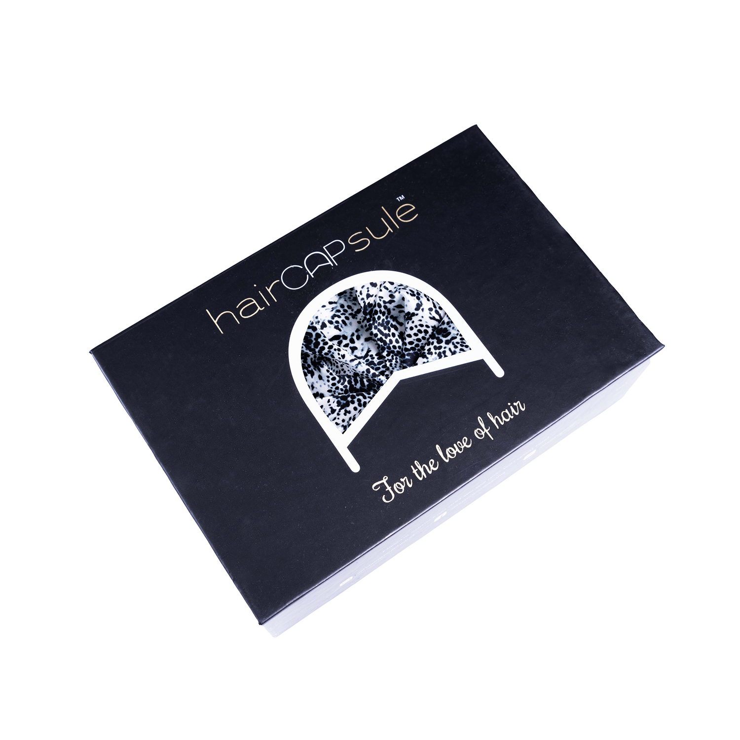 SILK BONNET - SILVER - REVERSIBLE HAIR CAP - SNOW LEOPARD