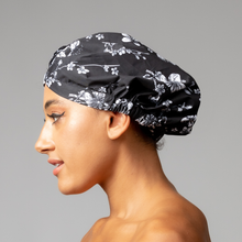 Load image into Gallery viewer, Blossom Tree ‘Shower CAPsule’ aka THE ‘SHIC’ SHOWER CAP - hairCAPsule™ AU - neo-classic refashioned turban style
