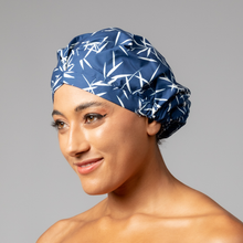 Load image into Gallery viewer, Blue Bamboo ‘Shower CAPsule’ aka THE ‘SHIC’ SHOWER CAP - hairCAPsule™ A
