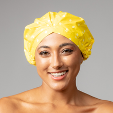 Load image into Gallery viewer, Dotty or Spotty ‘Shower CAPsule’ aka THE ‘SHIC’ SHOWER CAP - hairCAPsule™
