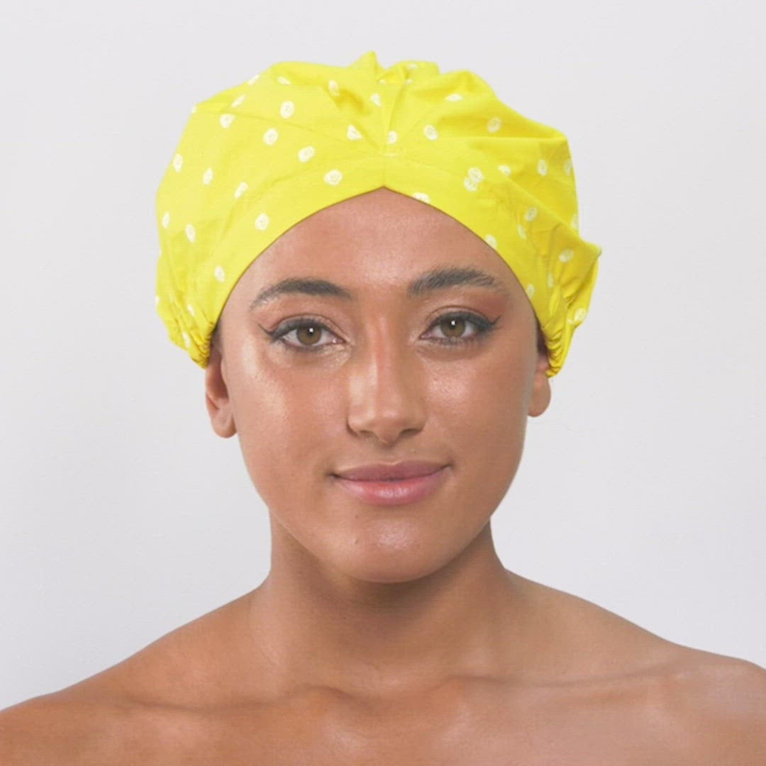 Yellow shower cap discount